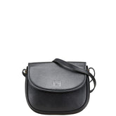バーバリー ノバチェック シャドーホース 斜め掛け ショルダーバッグ ブラック レザー レディース BURBERRY 【中古】